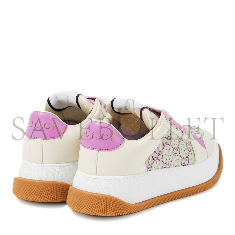 G*u*i screener gg crystal leather sneakers